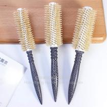 Boutique Mane Curl comb Tip tail Heat resistant anti-static hair curl comb pig bristle massage roll comb aluminum tube