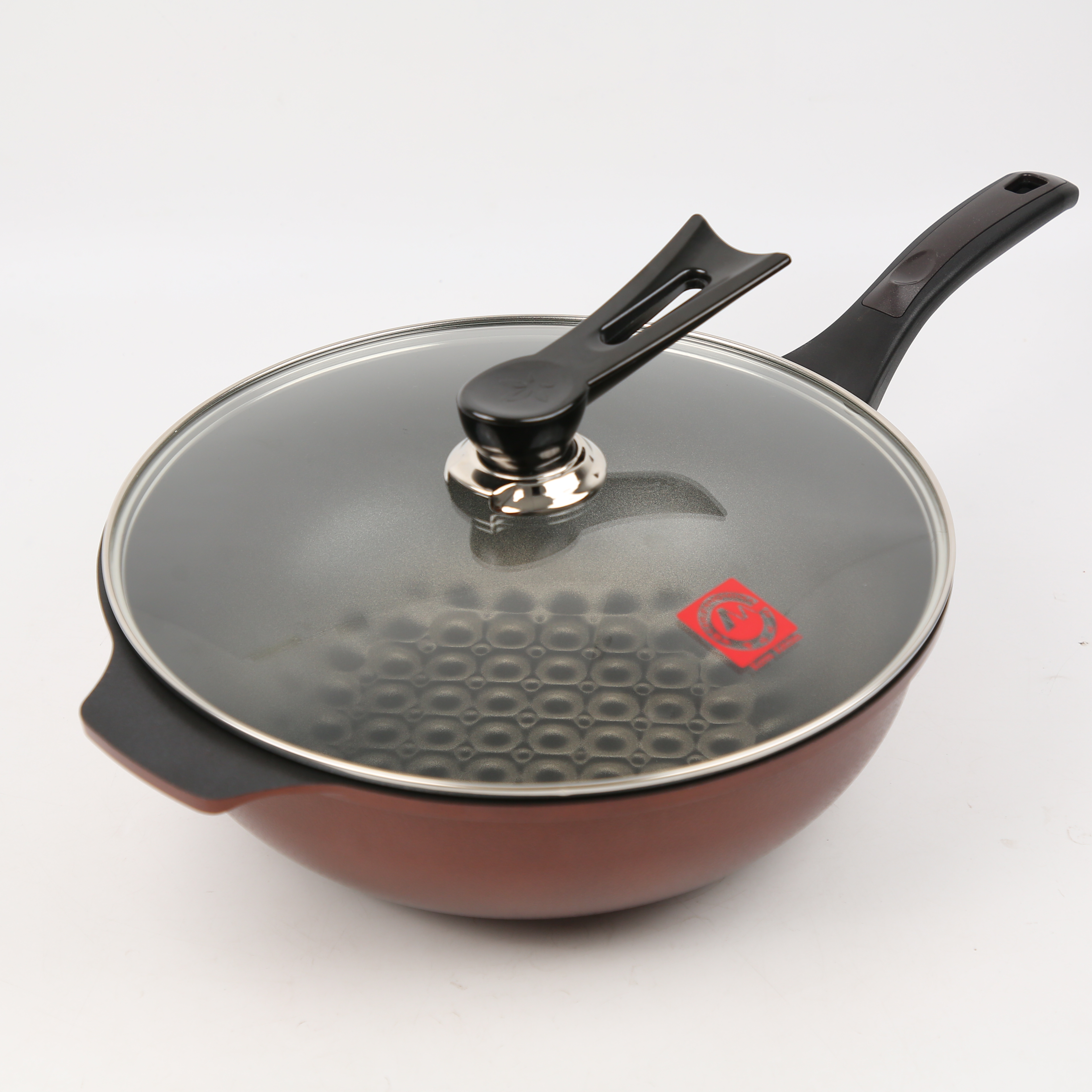 Kitchen Code: Korean Imported Kitchenware 3D Universal Brown Ceramic Non-stick wok 32cm (Lid Not included) Application Scenario