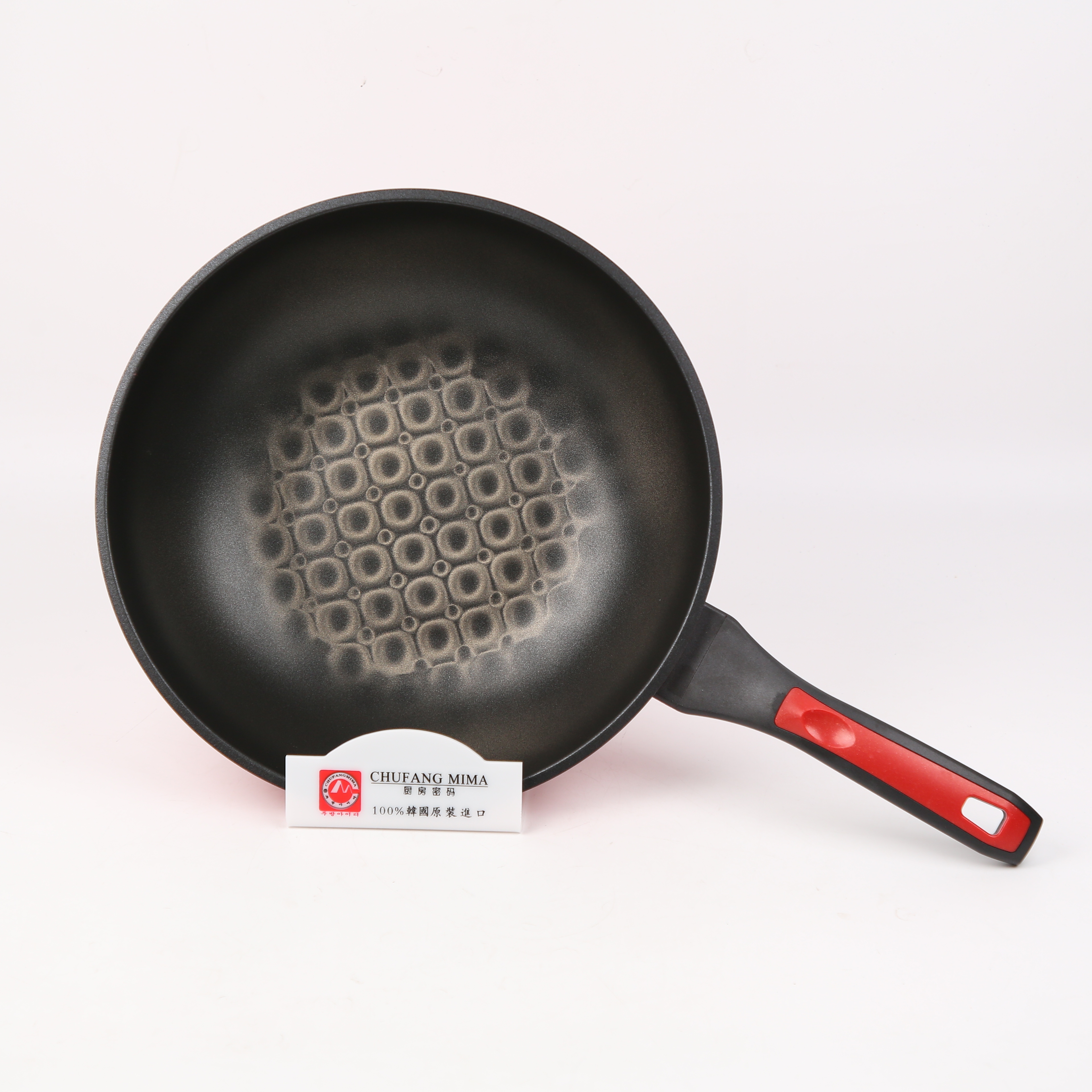 Kitchen Code: Korean Imported Kitchenware 3D Universal Red Diamond Non-stick wok 30cm (Lid not included)