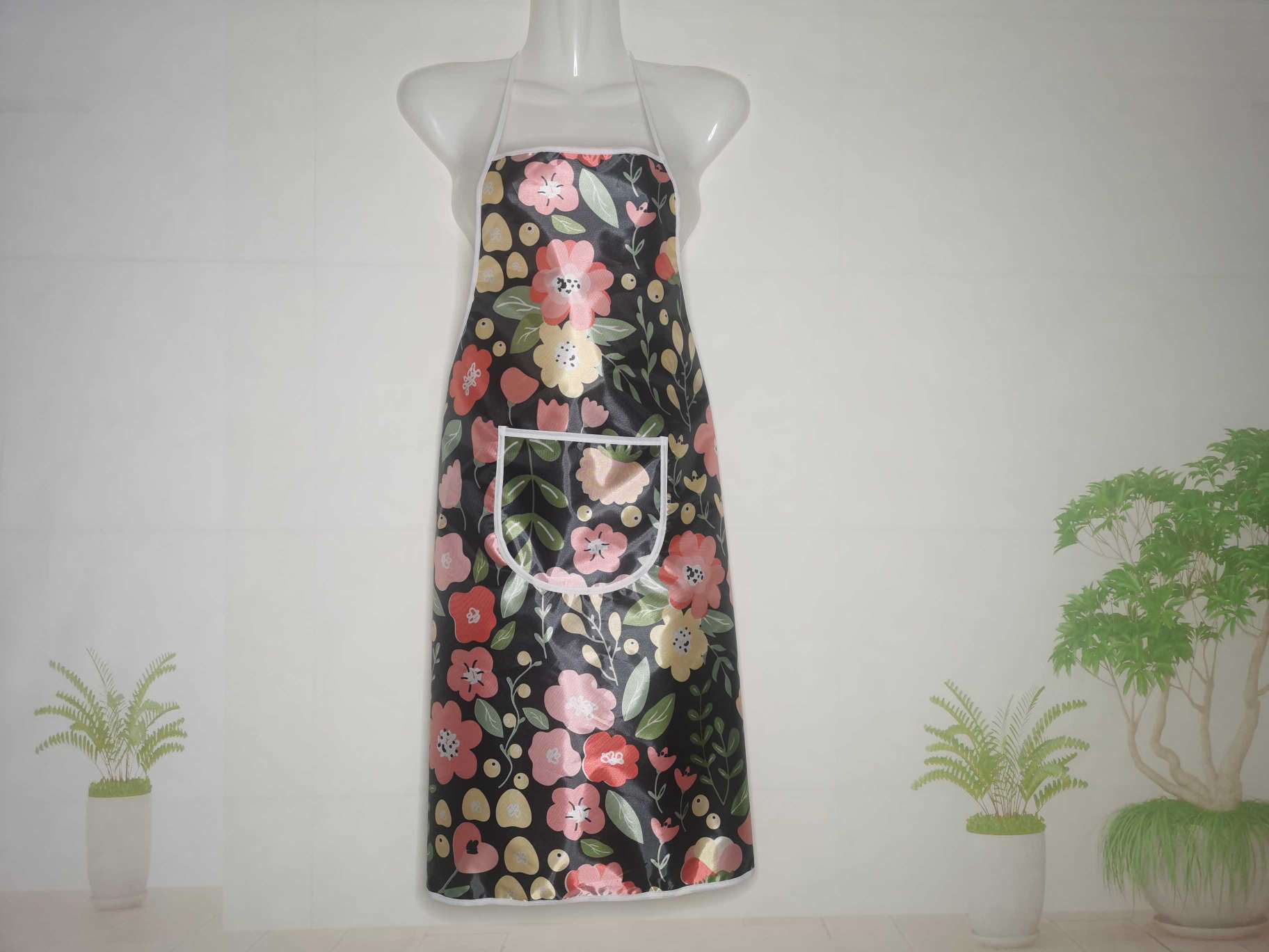 Self-Produced And Self-Marketing Simple Hanging Neck Print Anti-Splash Anti-Fouling Apron Household Baking Dust Waist undefined