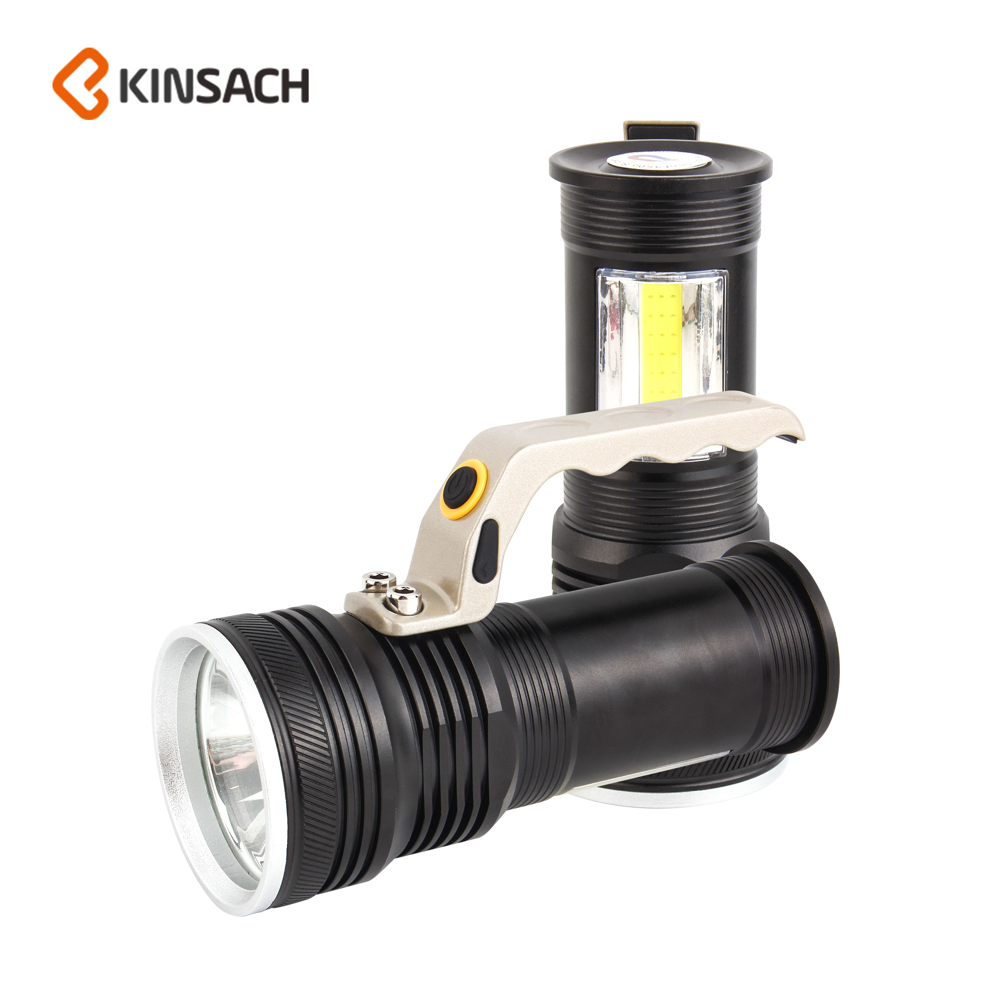 Strong flashlight High power LED searchlight long range multi-functional charging portable patrol light Mine light
