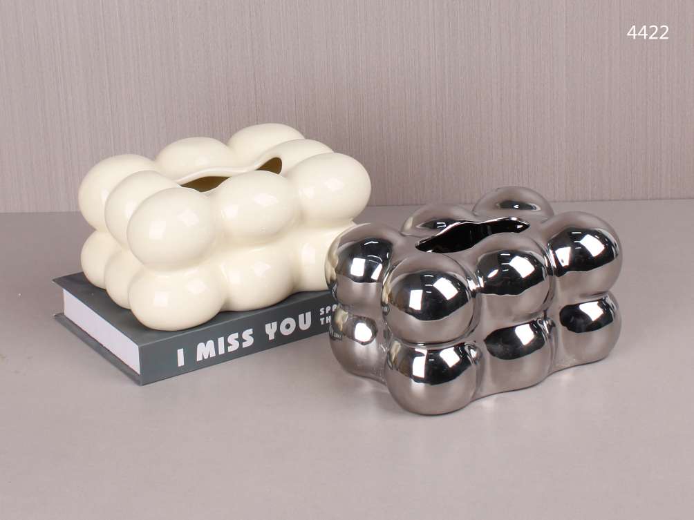 ins modern ceramic tissue box, living room dining table, coffee table, model room decoration items Item Picture