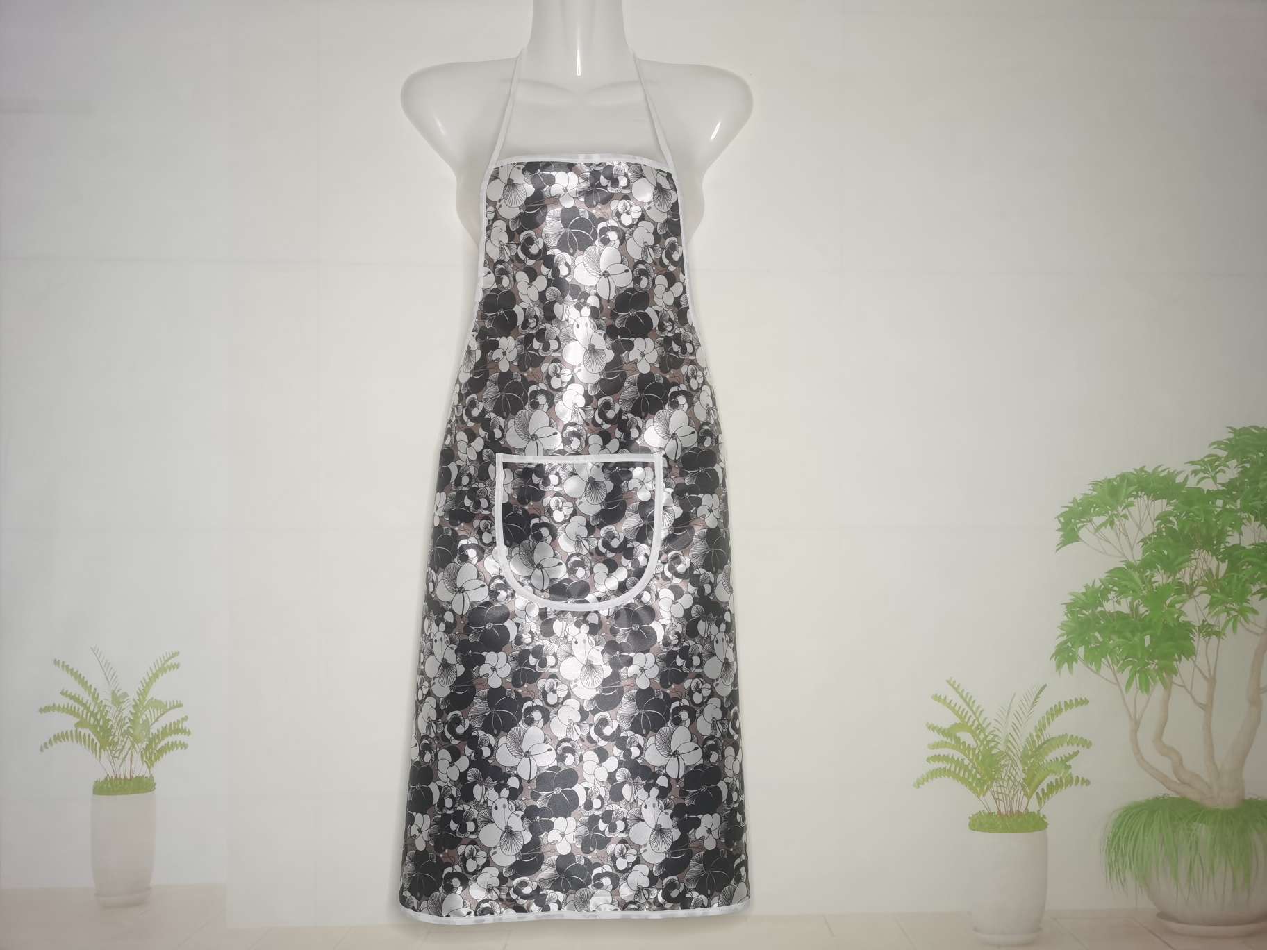 Self-Produced And Self-Marketing Simple Hanging Neck Print Anti-Splash Anti-Fouling Apron Household Baking Dust Waist undefined