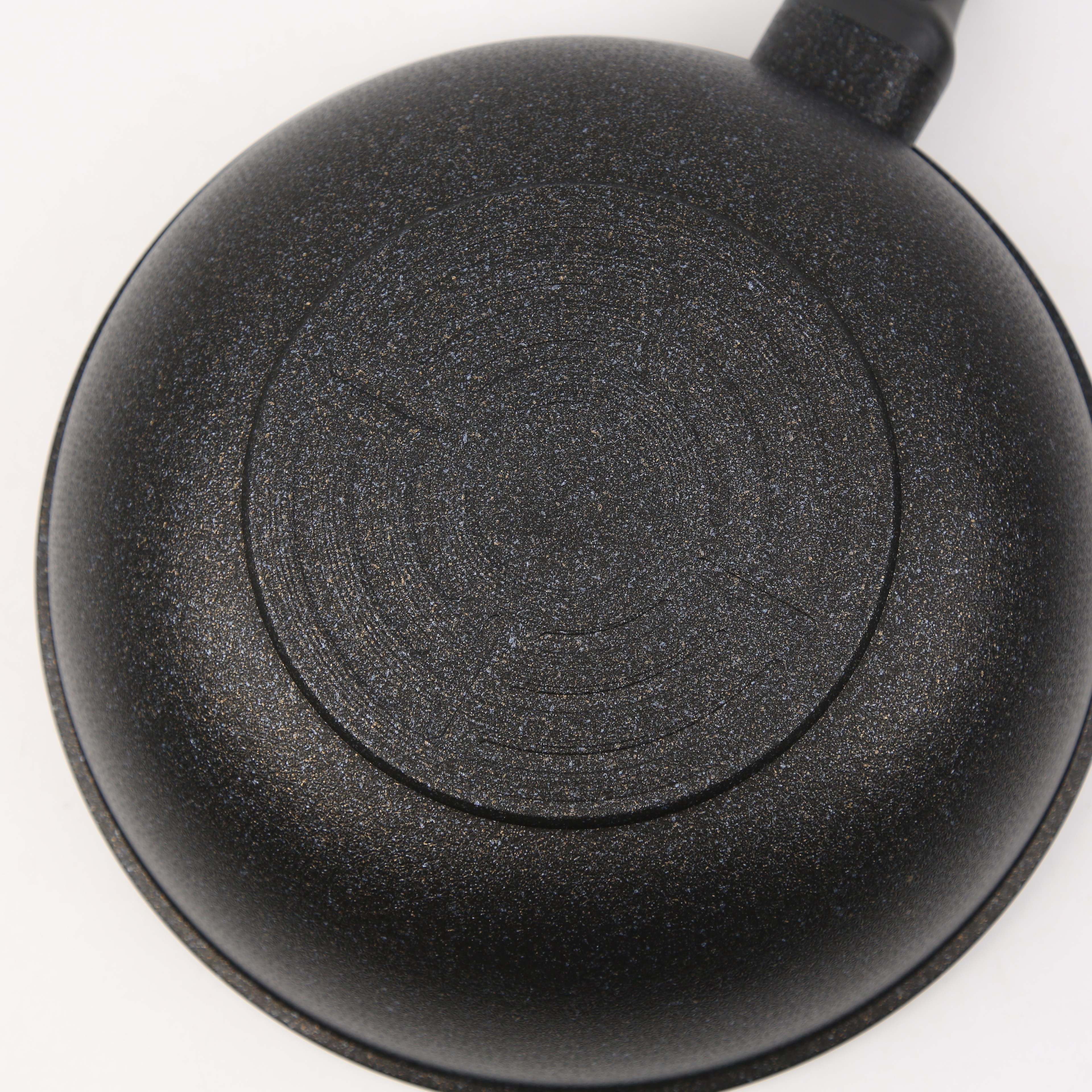 Kitchen Code: New Marble-patterned IH single-handled wok imported from South Korea, 30cm (lid not included) Application Scenario