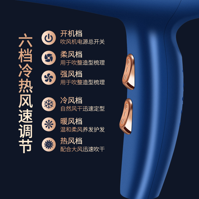 Hair Dryer Household High Power Quick Dry Hair Care Barbershop Hair Salon Special Ac Ac Hair Dryer Is Exported Item Picture