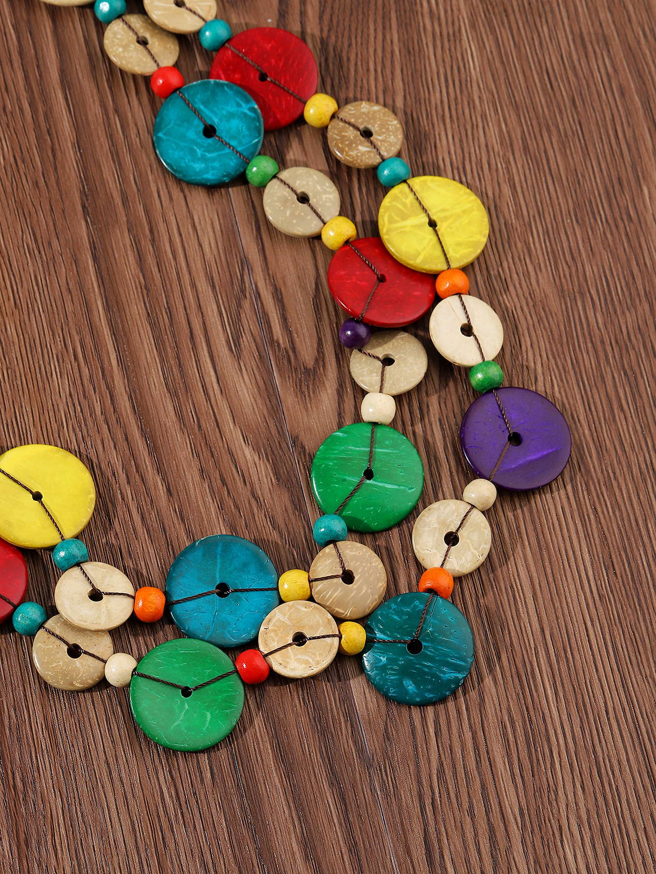 项链/椰壳/手工白底实物图