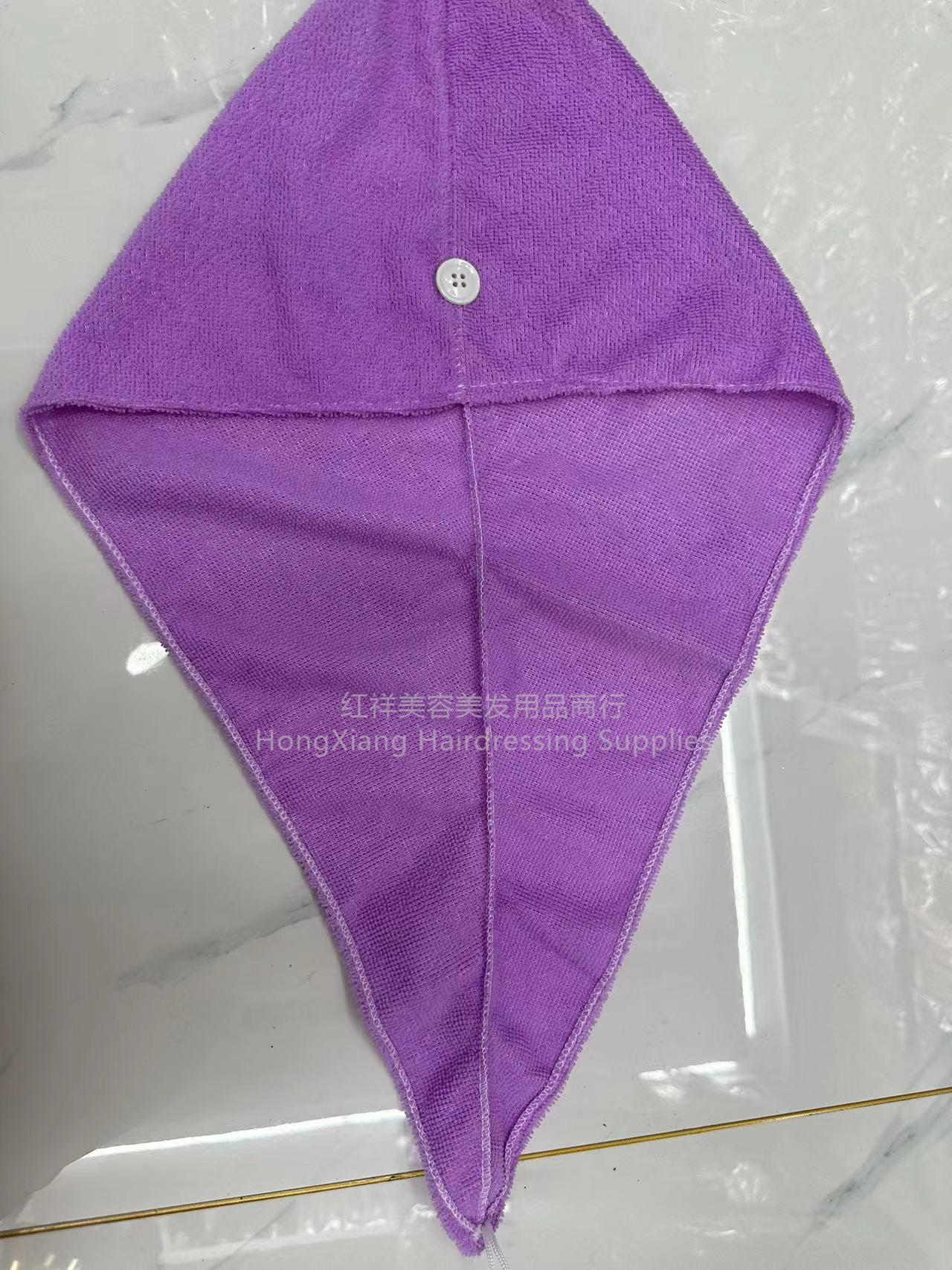厂家批发/超细纤维/干发帽/包头巾/三角巾/家用浴帽/包头毛巾产品图