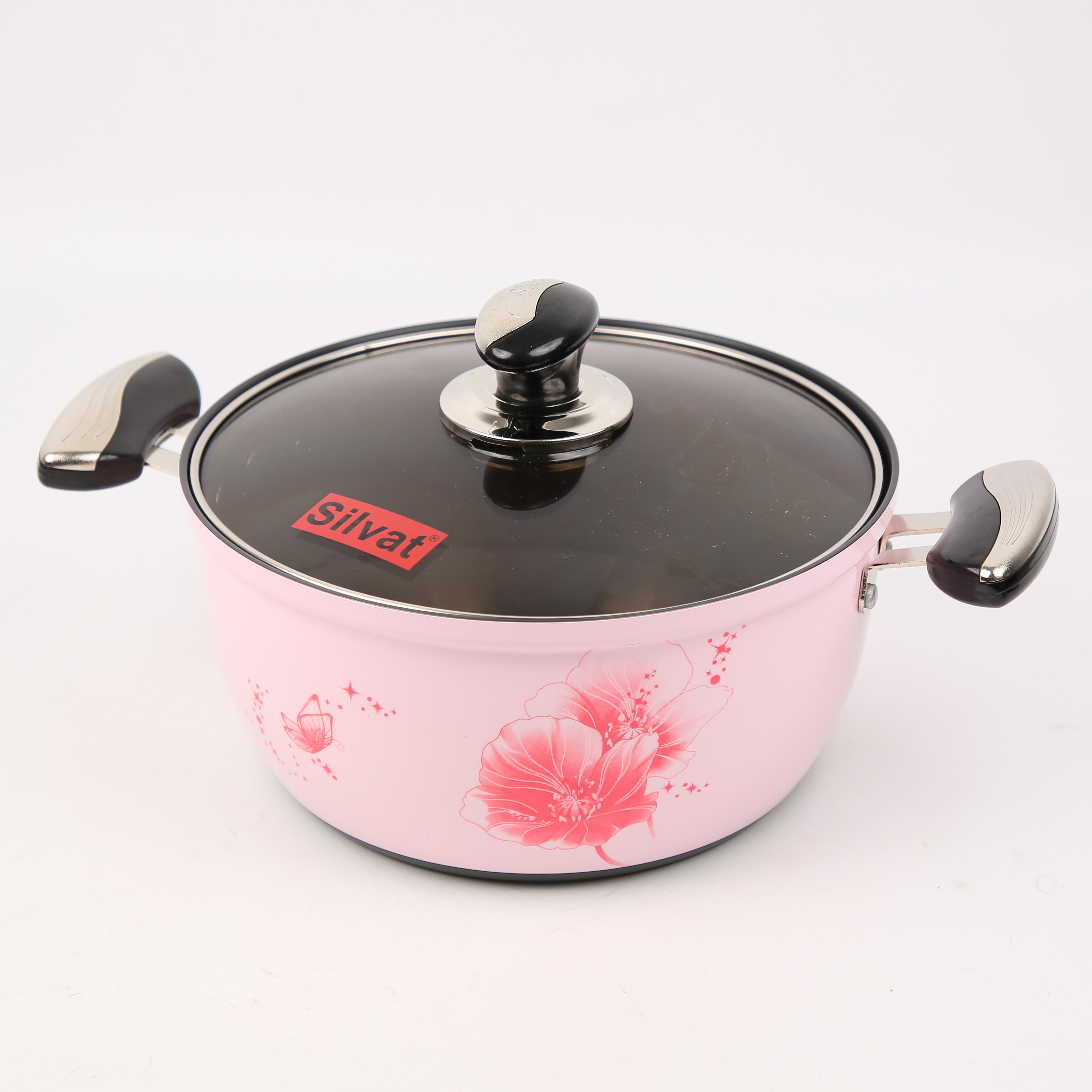厨房密码 韩国原装进口 粉红色 新品双柄汤锅20cm