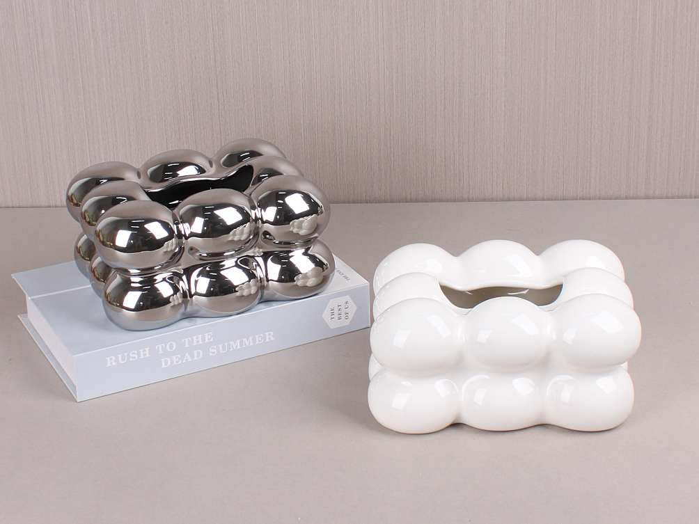 ins modern ceramic tissue box, living room dining table, coffee table, model room decoration items Application Scenario