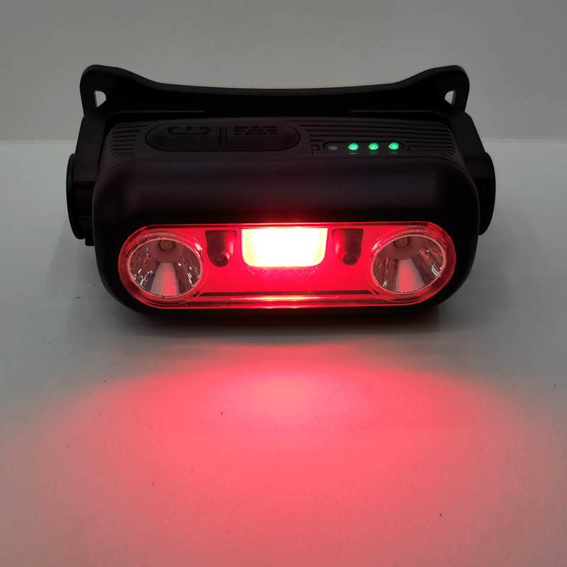 W909 sensor de luz (COB) USB recargable mini luz de plástico luz de conducción luz de camping al aire libre lámpara de mina luz de cabeza de mantenimiento luz de camping luz de pesca Item Picture