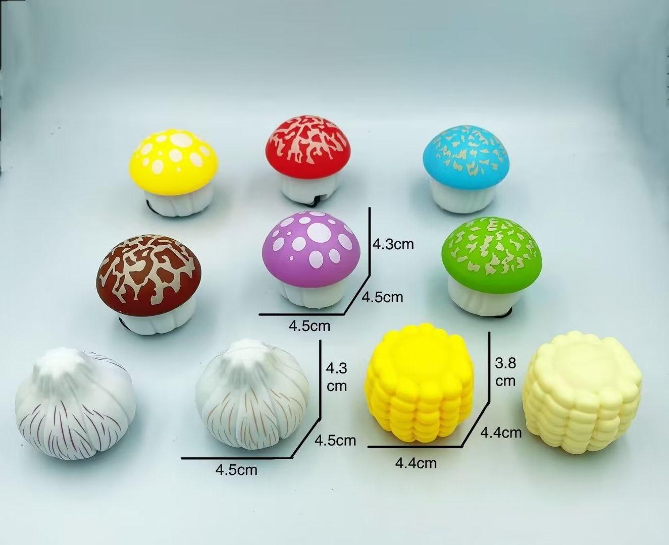 Mushroom, corn, garlic, rebound car, fun gashapon toys, kindergarten children's activity gifts
