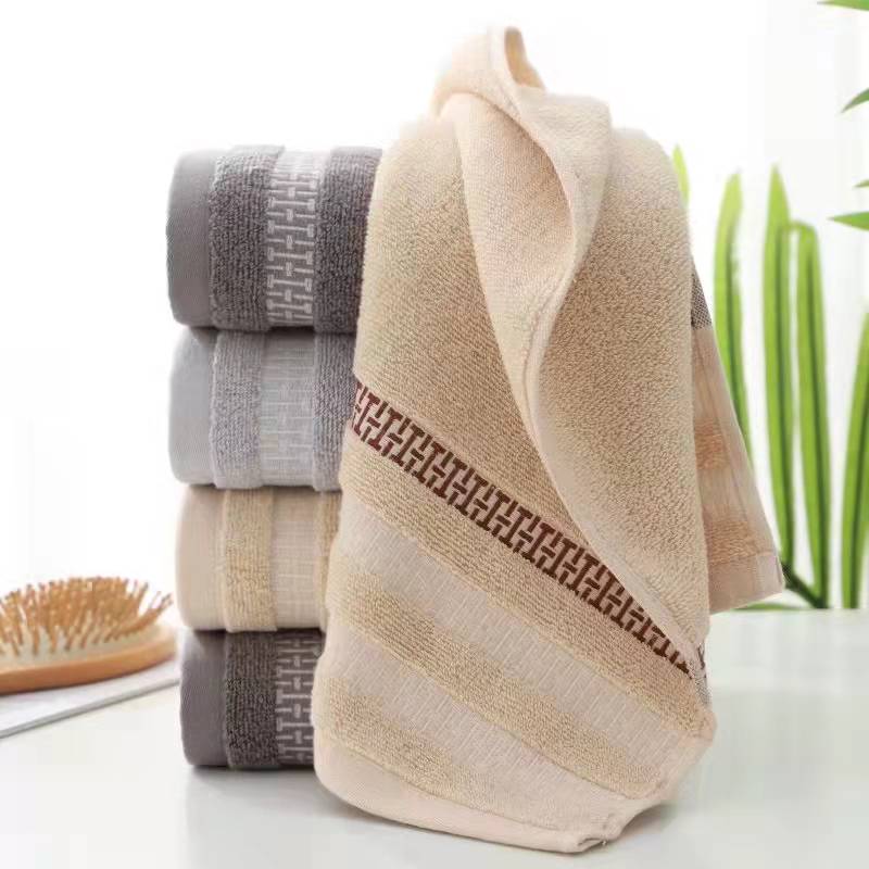 Hengyuanxiang 2GT7483 Dark style grid plain pure cotton towel, Class A quality face towel, dirt-resistant and durable Application Scenario