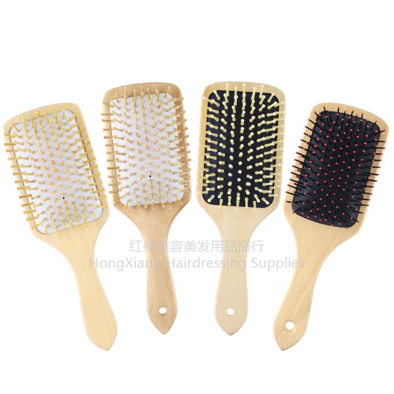 Air cushion comb Wood head meridian massage comb Air cushion comb daily hair comb home smooth hair board comb