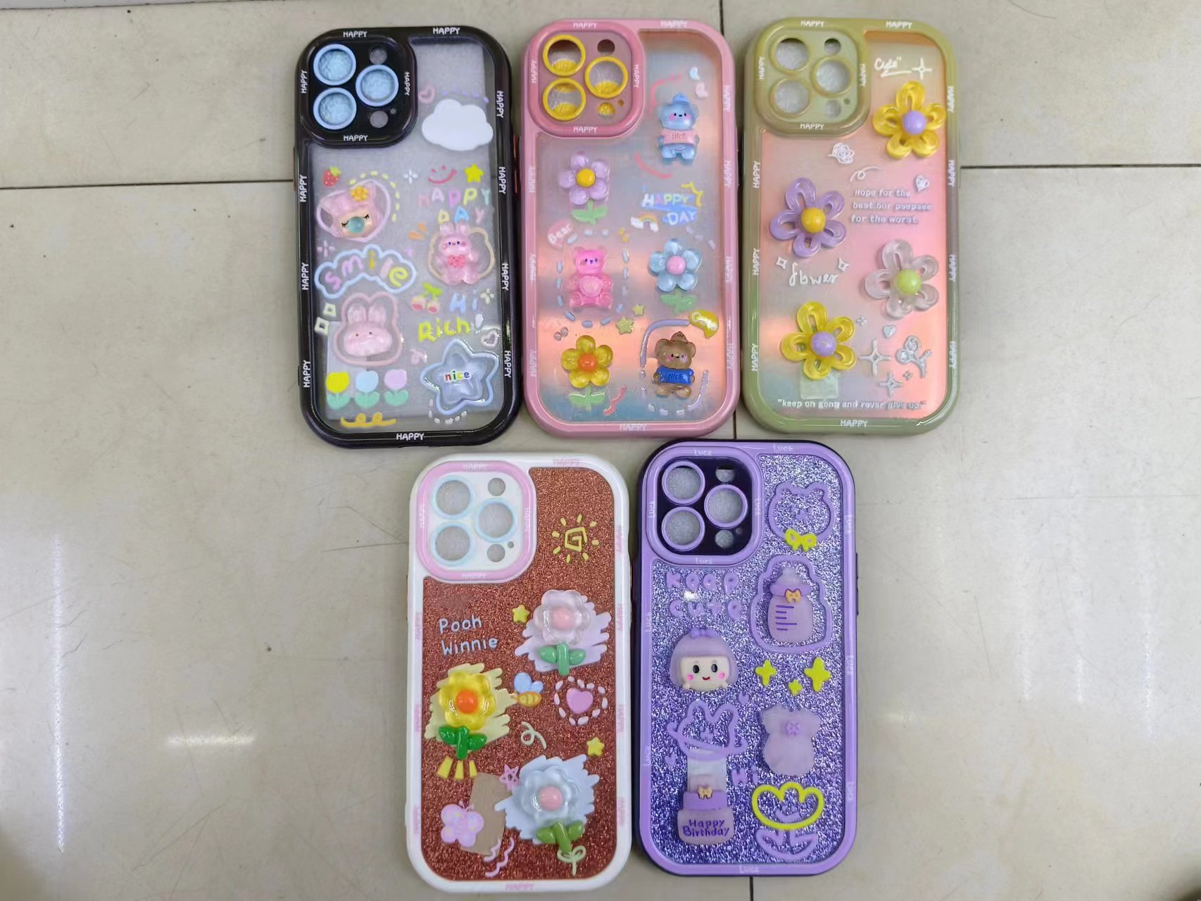 Three-dimensional accessory doodle phone case