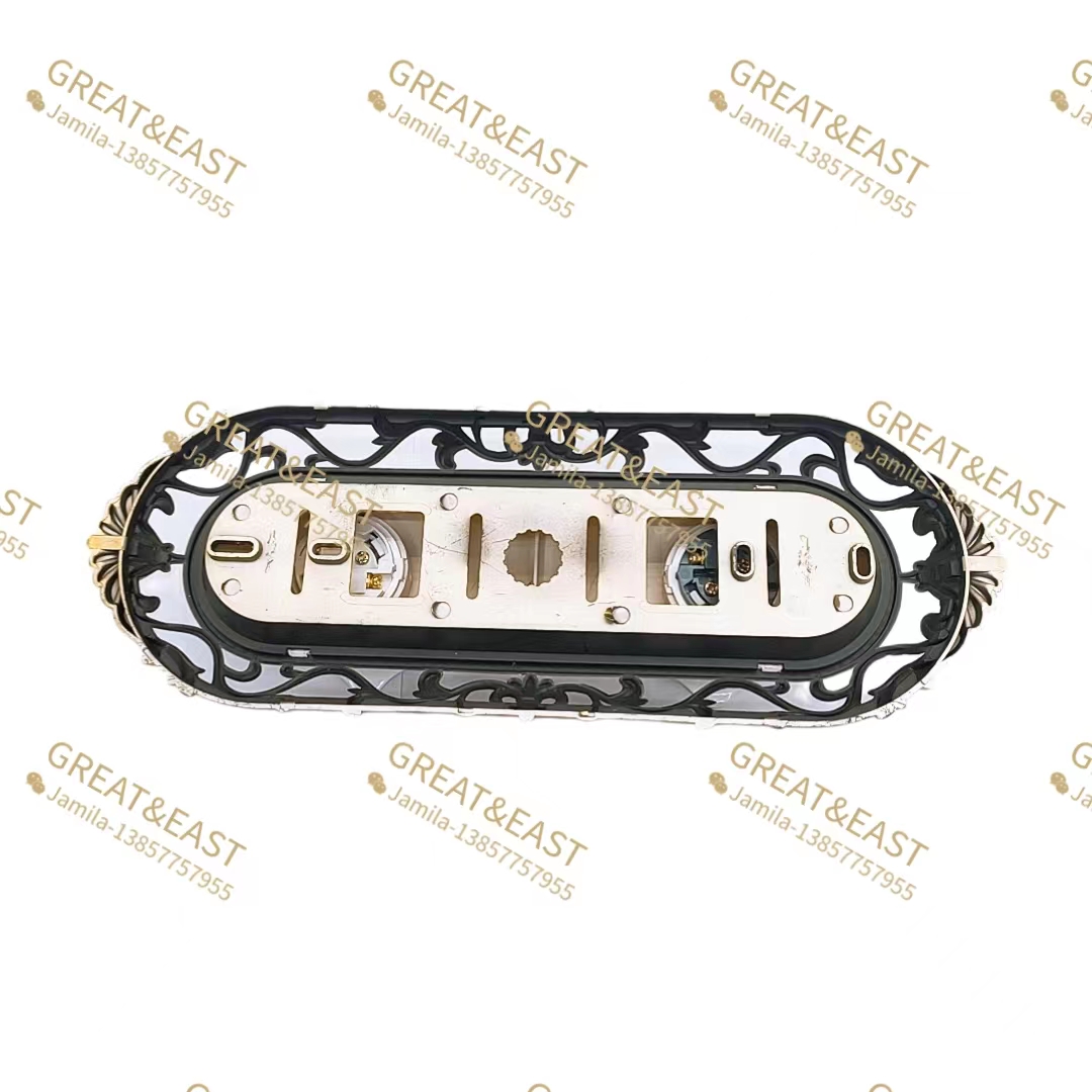 电工产品/橘蓝网花/塑料灯座/双用灯芯/卡口螺口/双用白底实物图