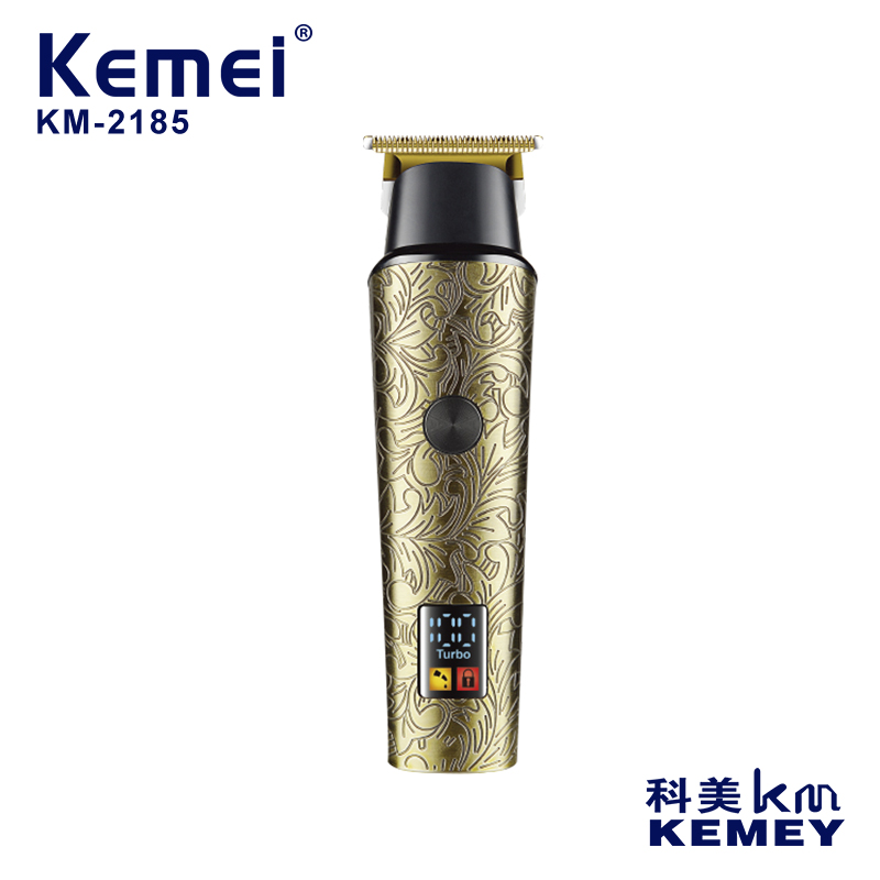 科美/KEMEI新款大容量锂电池电推剪 USB快充数显专业雕刻理发器