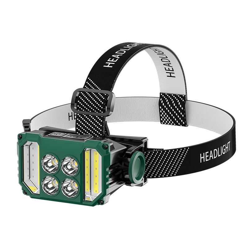 YJ-A03 (LED+COB) USB charging plastic headlamp, cycling headlamp, Outdoor camping lamp, miner's lamp, repair headlamp, camping lamp, fishing lamp details Picture