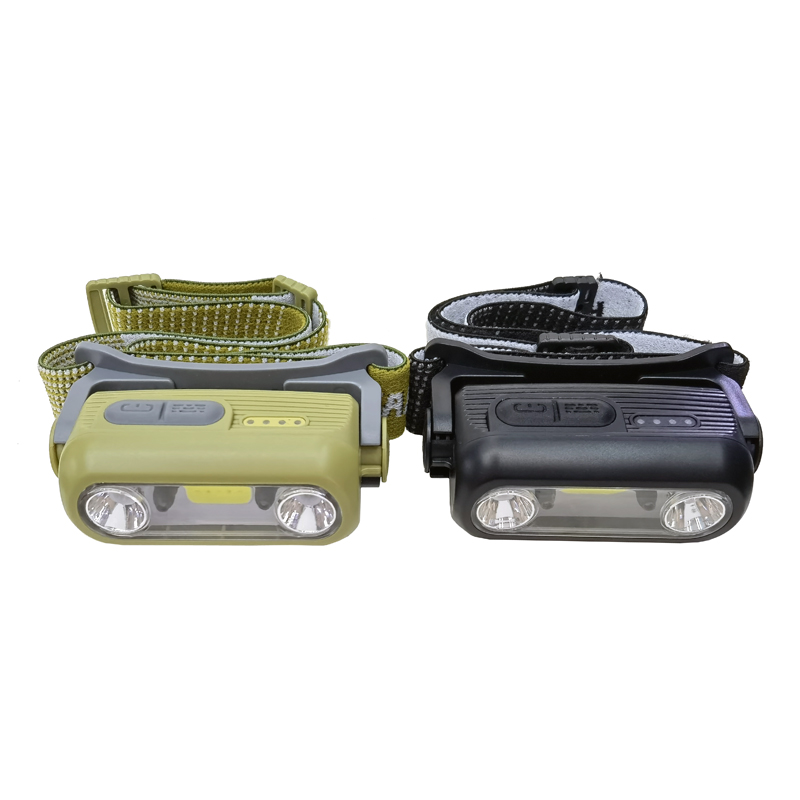W909 sensor de luz (COB) USB recargable mini luz de plástico luz de conducción luz de camping al aire libre lámpara de mina luz de cabeza de mantenimiento luz de camping luz de pesca Specification image