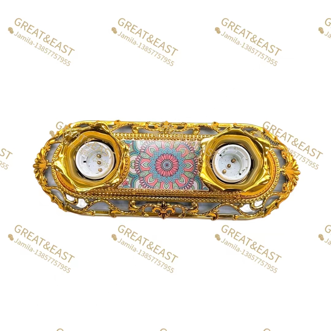 The electrical product features a golden lotus plastic lamp holder with a dual-purpose wick, socket and screw