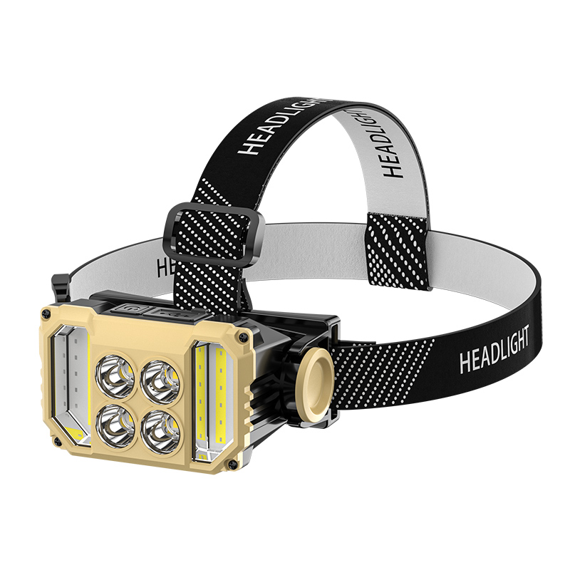 YJ-A03 (LED+COB) USB charging plastic headlamp, cycling headlamp, Outdoor camping lamp, miner's lamp, repair headlamp, camping lamp, fishing lamp