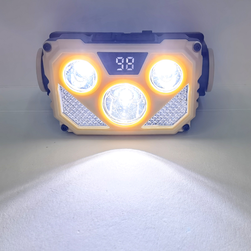 YJ-A02 (LED+COB) USB заряжен пластиковыми лампами для катания на коньках Item Picture
