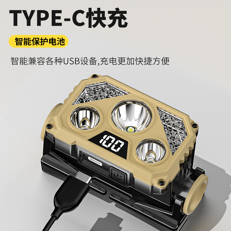 YJ-A02 (LED+COB) USB заряжен пластиковыми лампами для катания на коньках pic 20