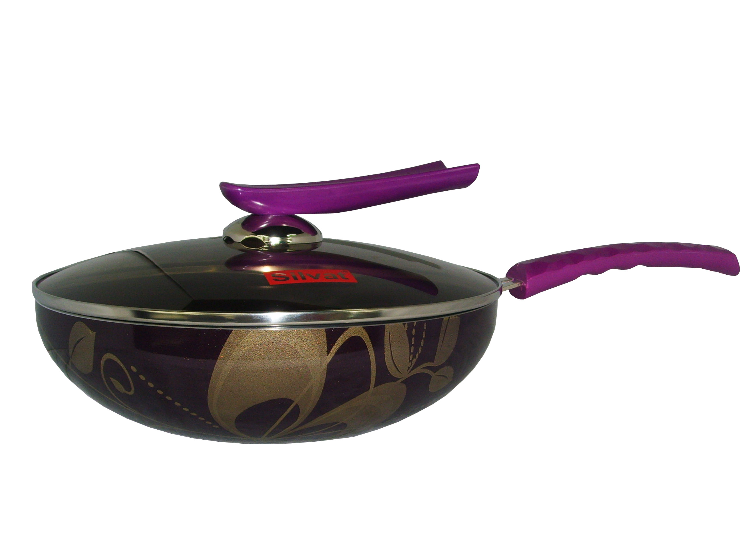 Cocina código coreano importado utensilios de cocina general rojo natural cerámica antiadherente wok 30cm Specification image