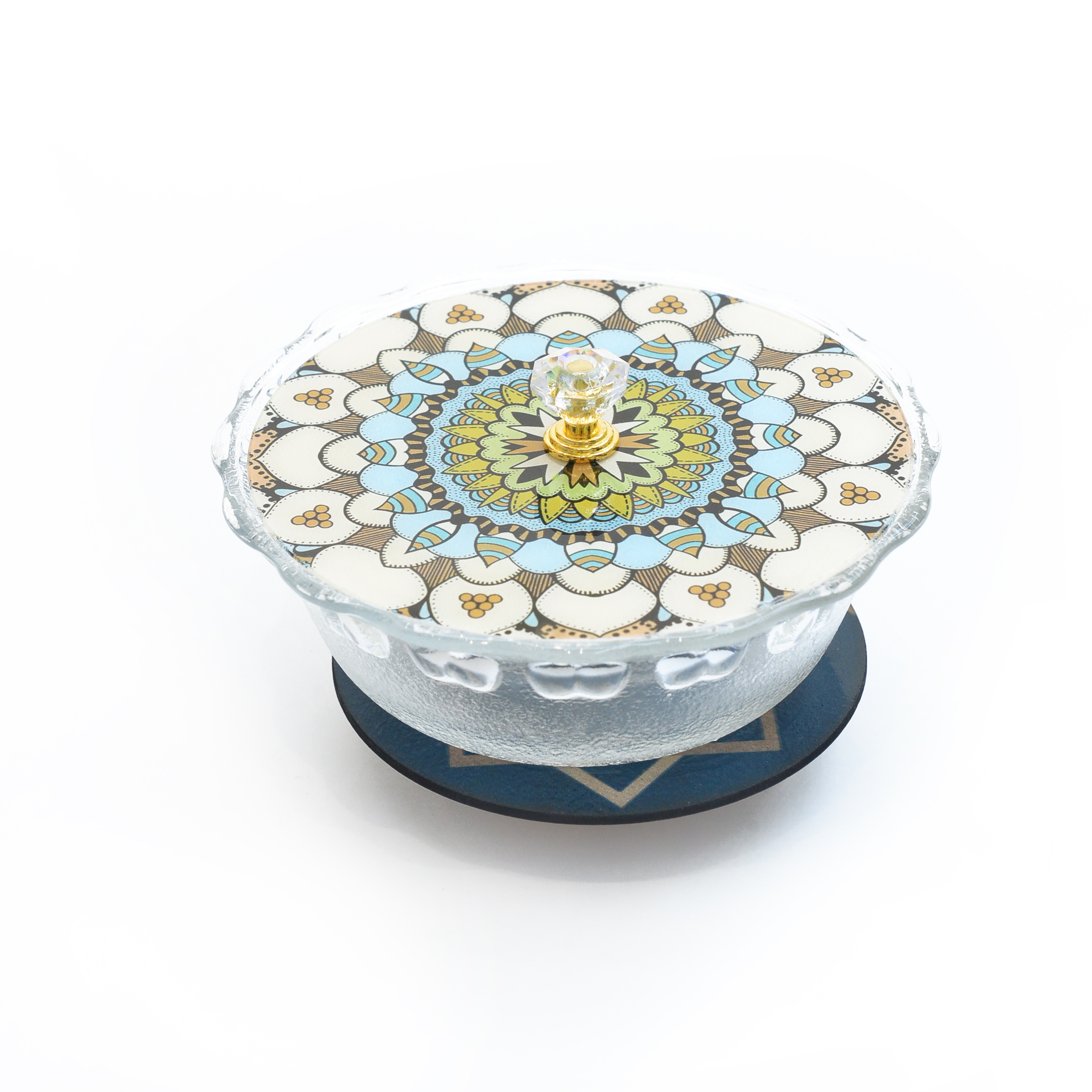Arab acrylic glass crystal fruit plate, candy plate, dried fruit plate with lid 032 (Price negotiable Application Scenario