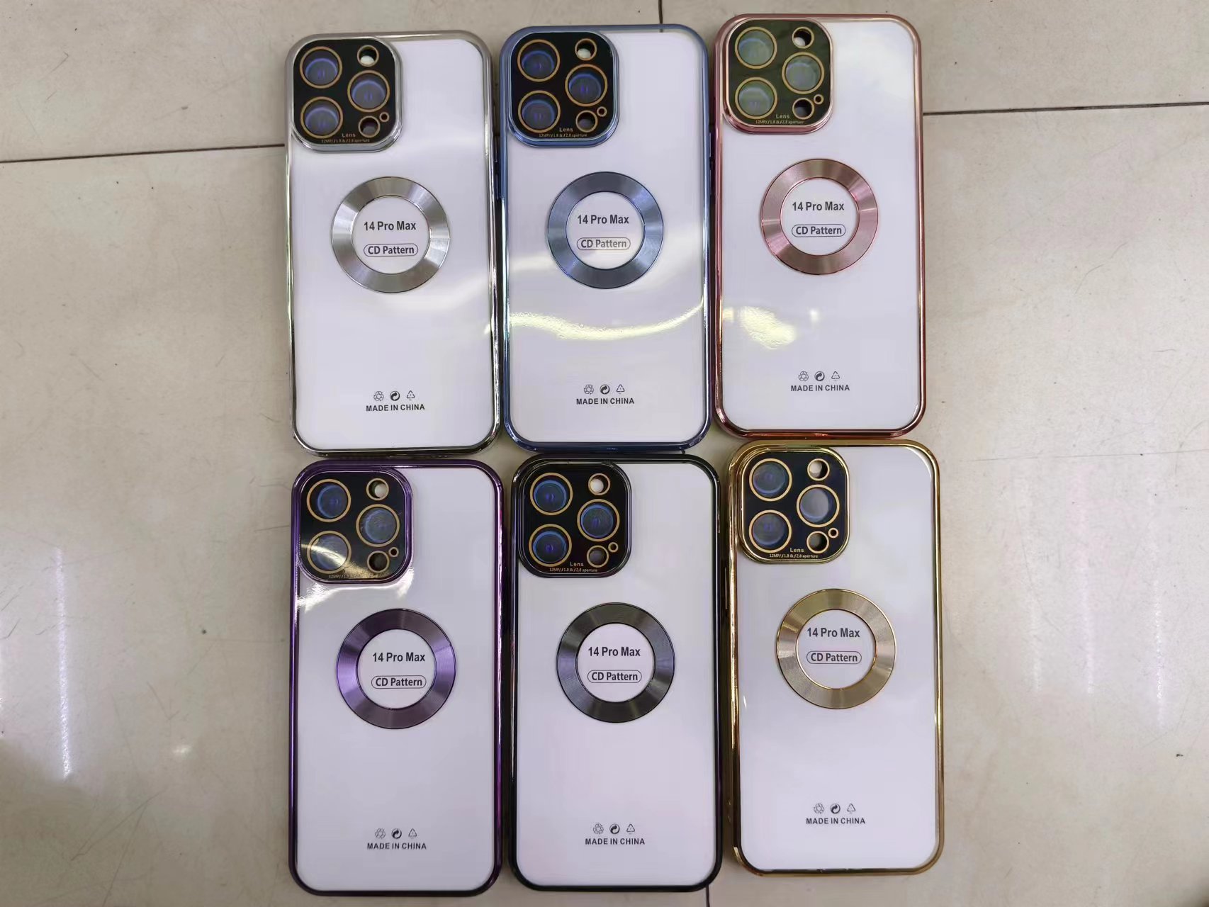 Electroplated tpu phone case with lens film