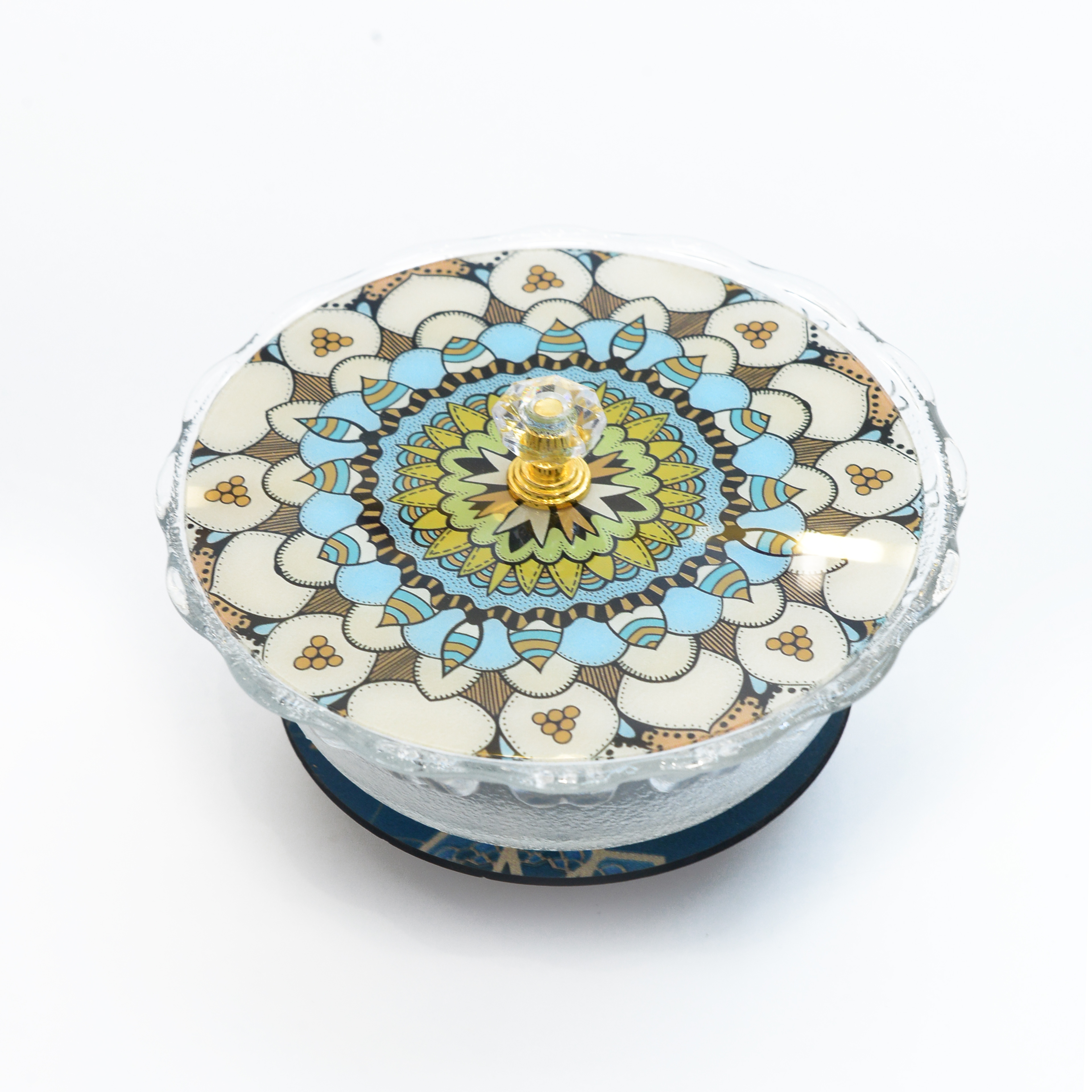 Arab acrylic glass crystal fruit plate, candy plate, dried fruit plate with lid 032 (Price negotiable details Picture