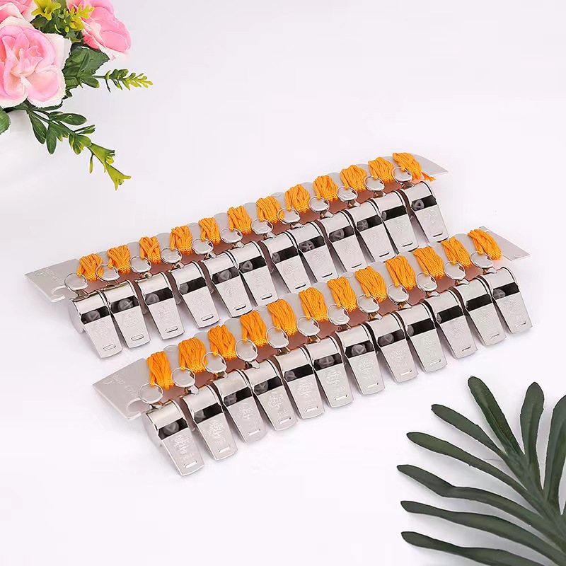 Factory direct sales and wholesale of referee whistles, iron whistles, sports goods, metal sports iron whistles, coach competition first aid rope whistles, competition special whistles, cheering whistles. All online sales details Picture