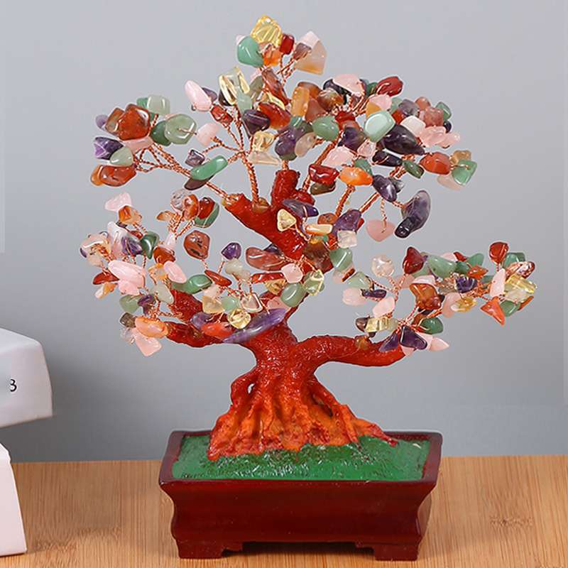 水晶树/工艺品/摆件白底实物图