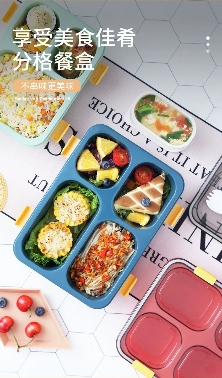 J129-XC-518 plastic lunch box, lunch box, cafeteria compartments, student microwave oven, adult lunch box detail image 6