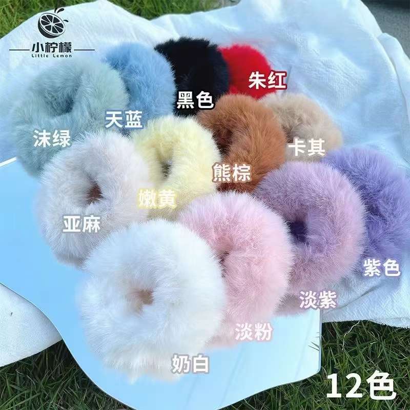 格杰尔饰品女童头绳韩系可爱亮片花朵扎丸子头发圈小女孩高弹力马尾头花发饰品2