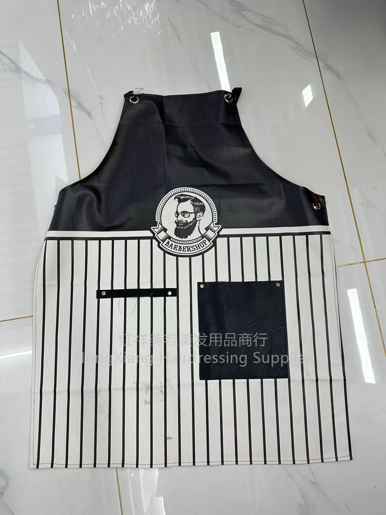 复古油头/款围裙/皮革潮牌/工作服/技师男/理发师/工服/咖啡奶茶/绘画围裙细节图