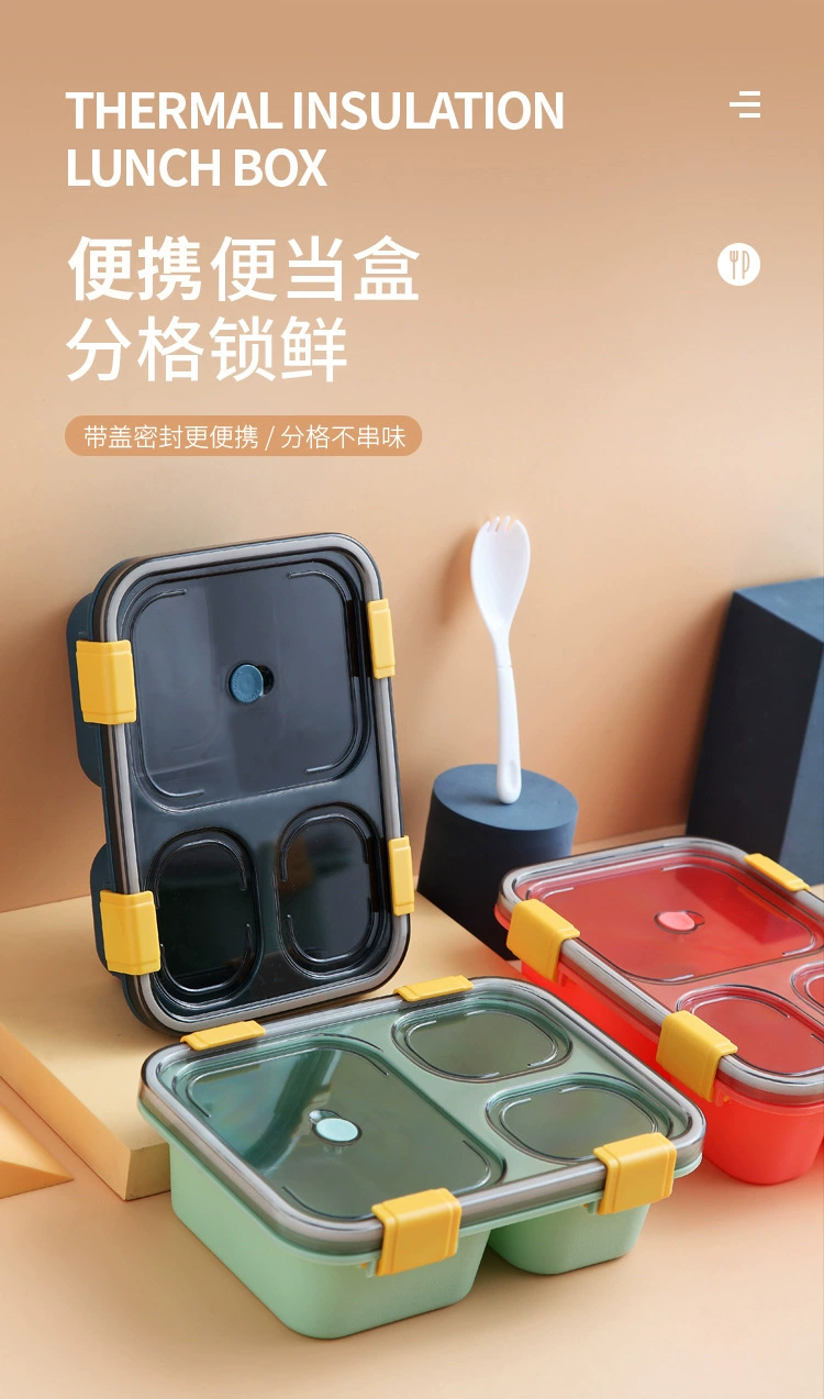 J129-XC-518 plastic lunch box, lunch box, cafeteria compartments, student microwave oven, adult lunch box detail image 4
