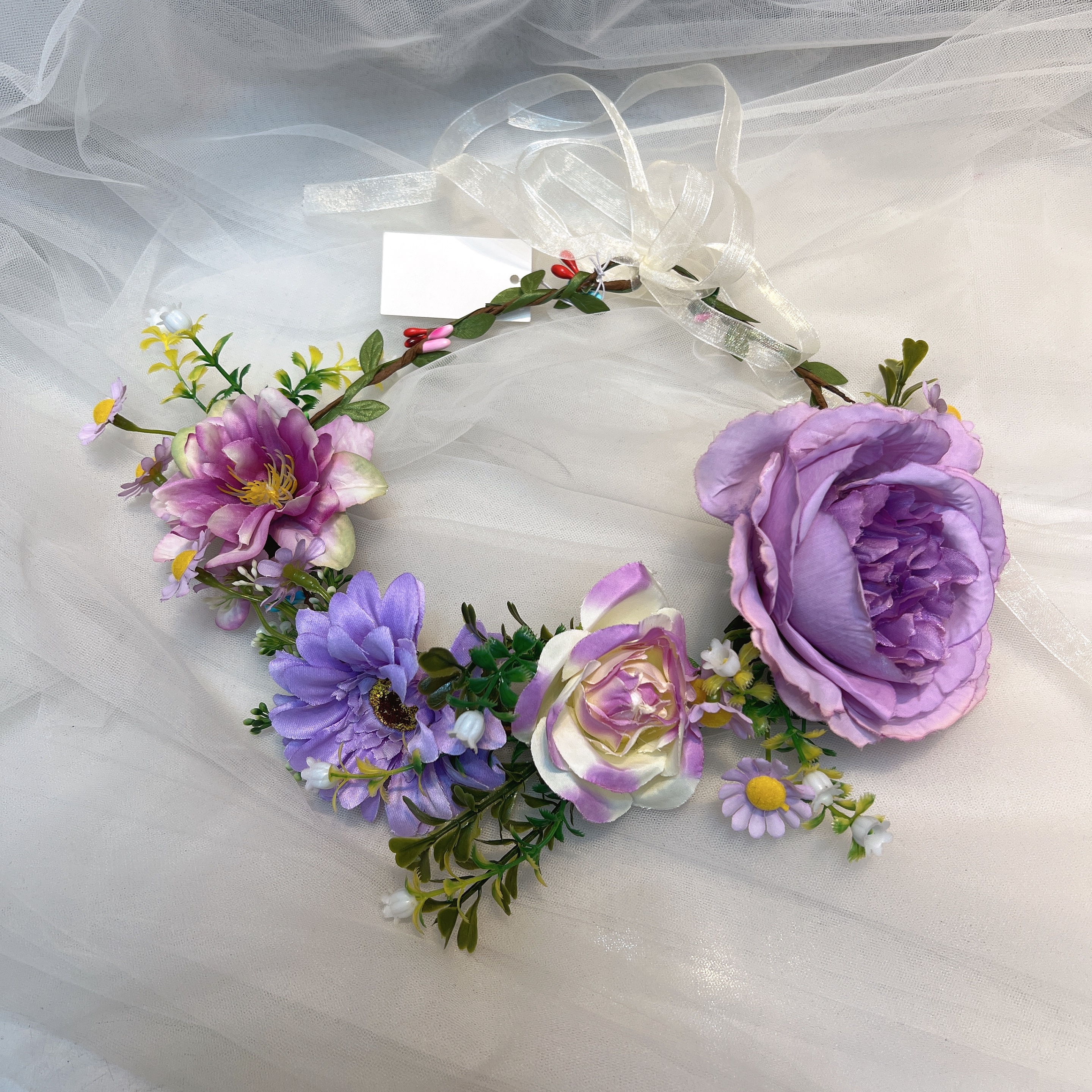 Jia LAN Flower Ring Manufacturer wholesale 2023 Forest-themed children's flower rings, global travel tour, wedding dress and headwear, kindergarten performance flower rings Specification image