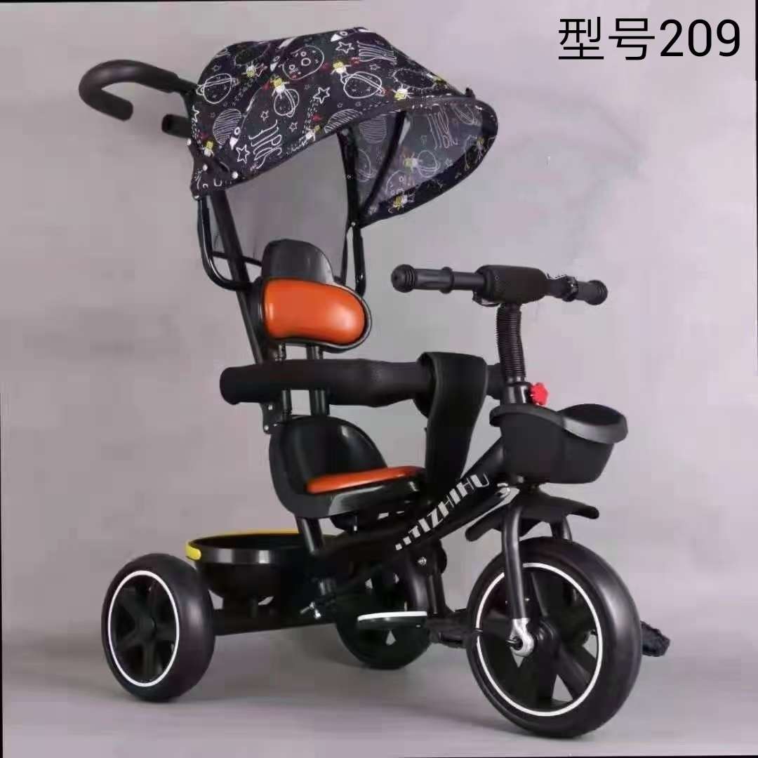 Nuevo producto disponible! Empujador de punta de triciclo, marco de rociador de plástico, instalación de un botón con música de luz, rueda de espuma, tela de lino, rojo, verde y negro a su elección, venta flash, si no compra, lo lamentará! details Picture