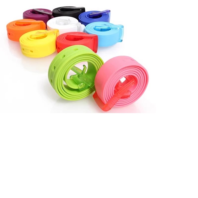 Plastic buckle waistband Men's parcel mail Men's Korean golf belt No metal security belt Women's candy color