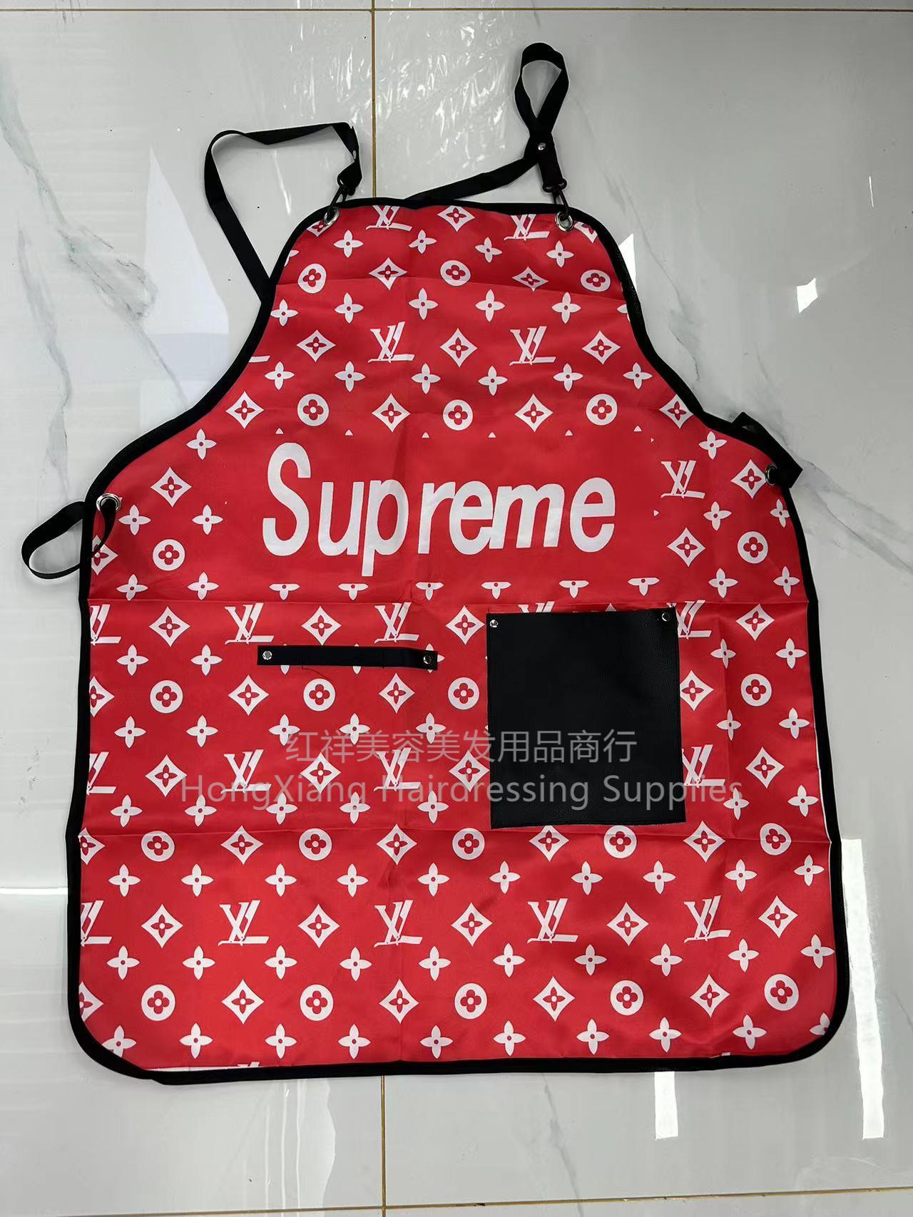 围布油头款围裙皮革潮牌工作服技师男理发师工服咖啡奶茶绘画围裙