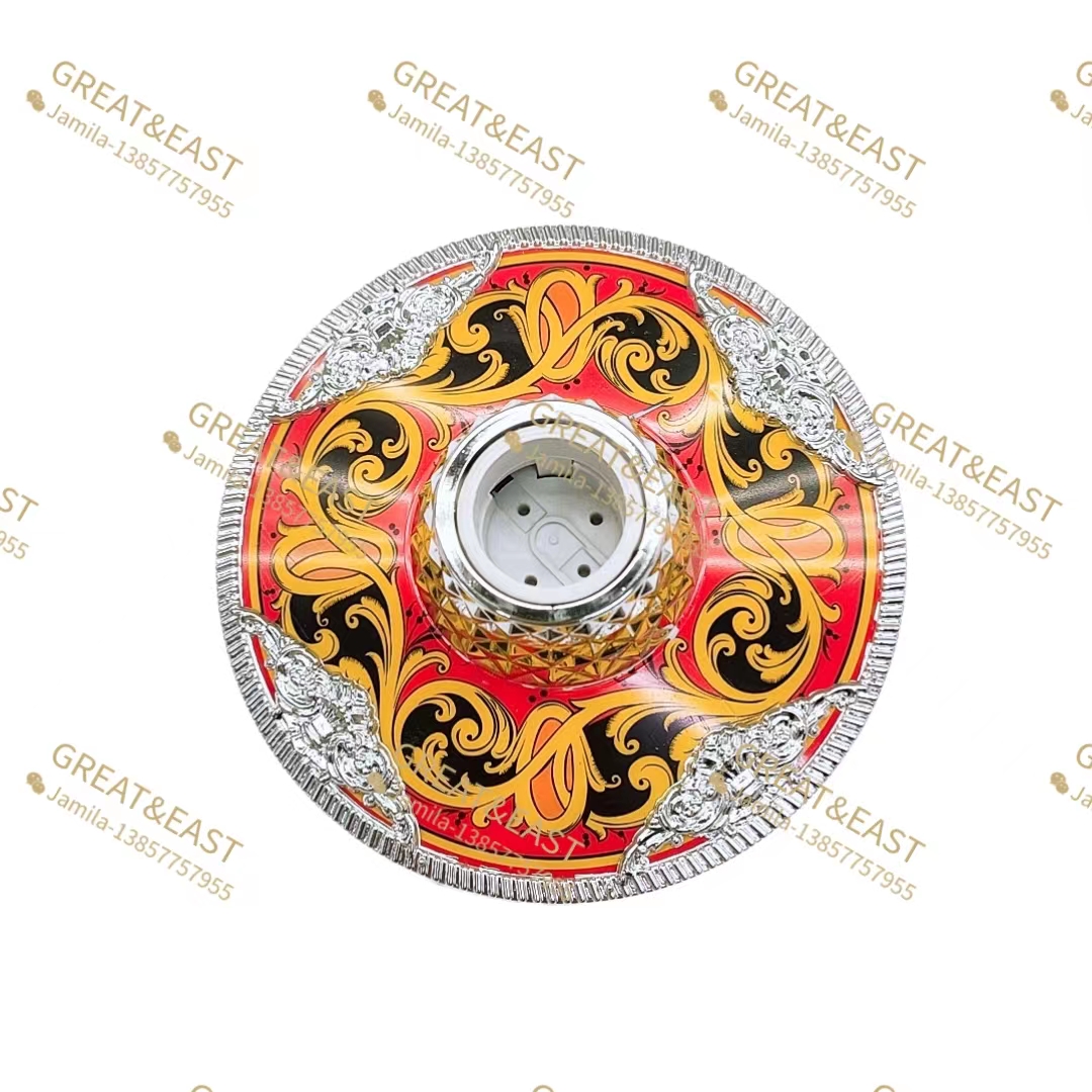 Productos electricos silver edge rojo y negro patrón plastic light holder bayoneta