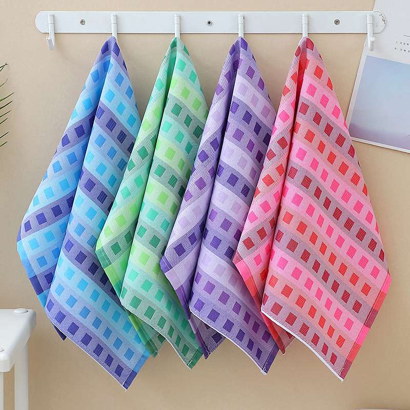 Yijia cotton and Needle Factory Direct sales kitchen tea towel Longfeng Dot 40*60CM Specification image