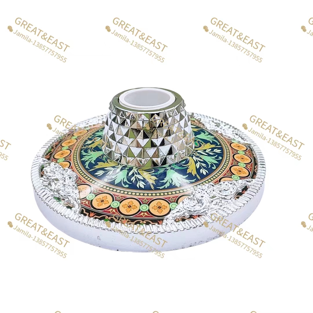 电工产品银边墨蓝花纹塑料灯座卡口详情4