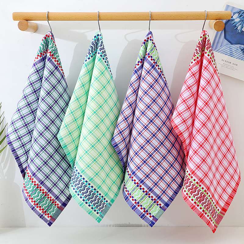 Yijia cotton and needle Factory direct sales fish-shaped tea towel with good water absorption, 40*60CM details Picture