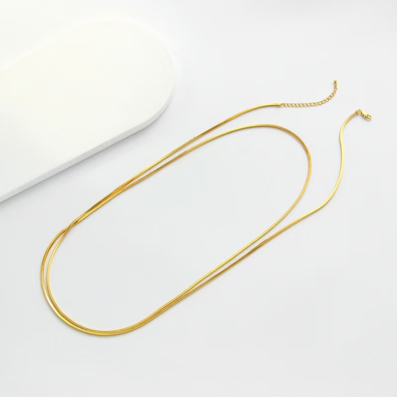 超长款项链蛇骨链120cm素链毛衣链2022年新款潮设计感小众不掉色