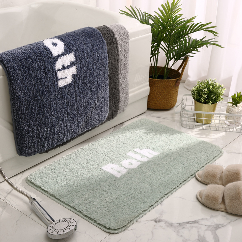 Qiansi New Simple Home Bathroom Non-Slip Mat Carpet Toilet Door Absorbent Foot Mat Household Toilet Door Mat