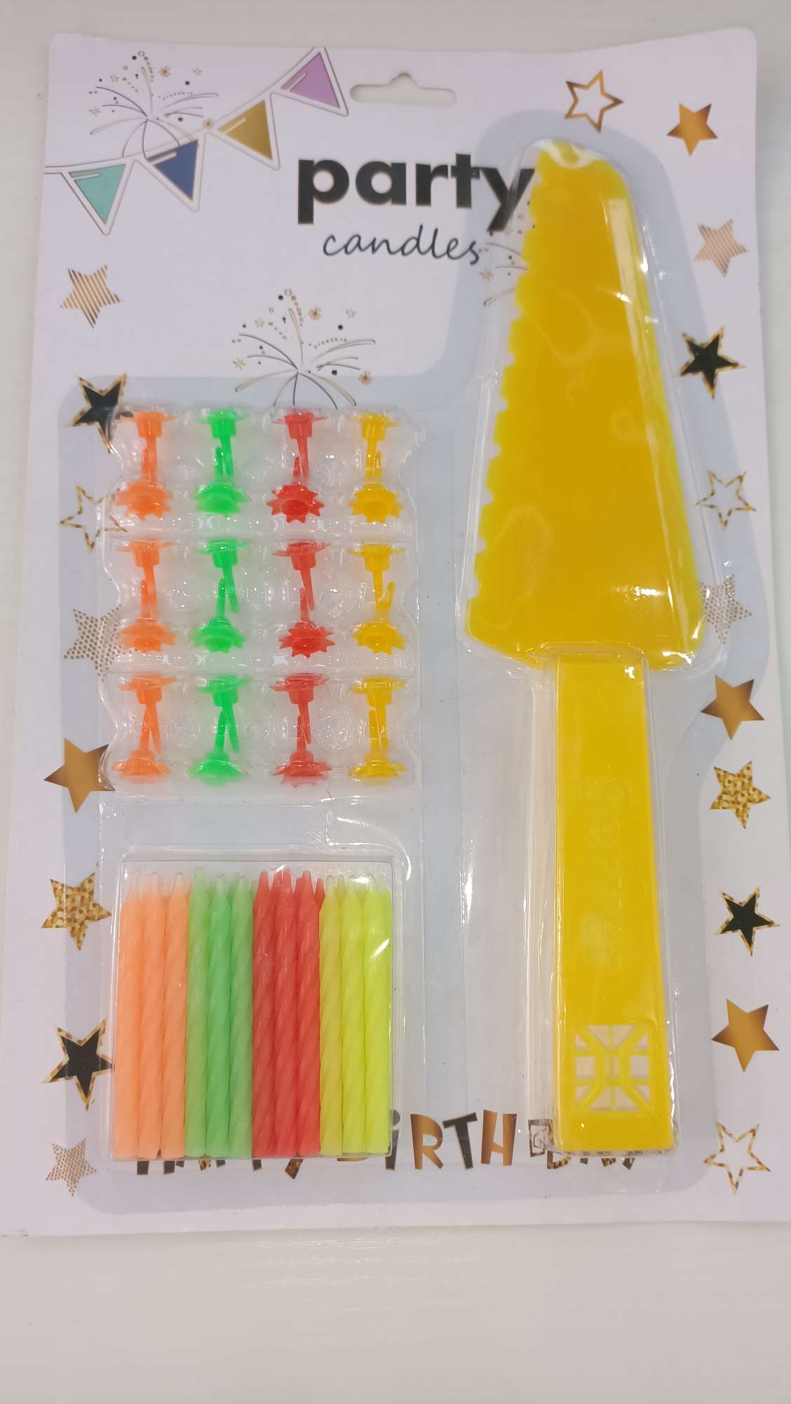 枫林24支螺纹荧光＋塑料刀＋24中花星星卡