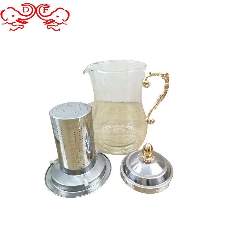 DF999249 إعداد أبريق شاي شفاف يحتوي على نسبة عالية من البورون الزجاجي الزجاجي القائم على السيليكونية Specification image