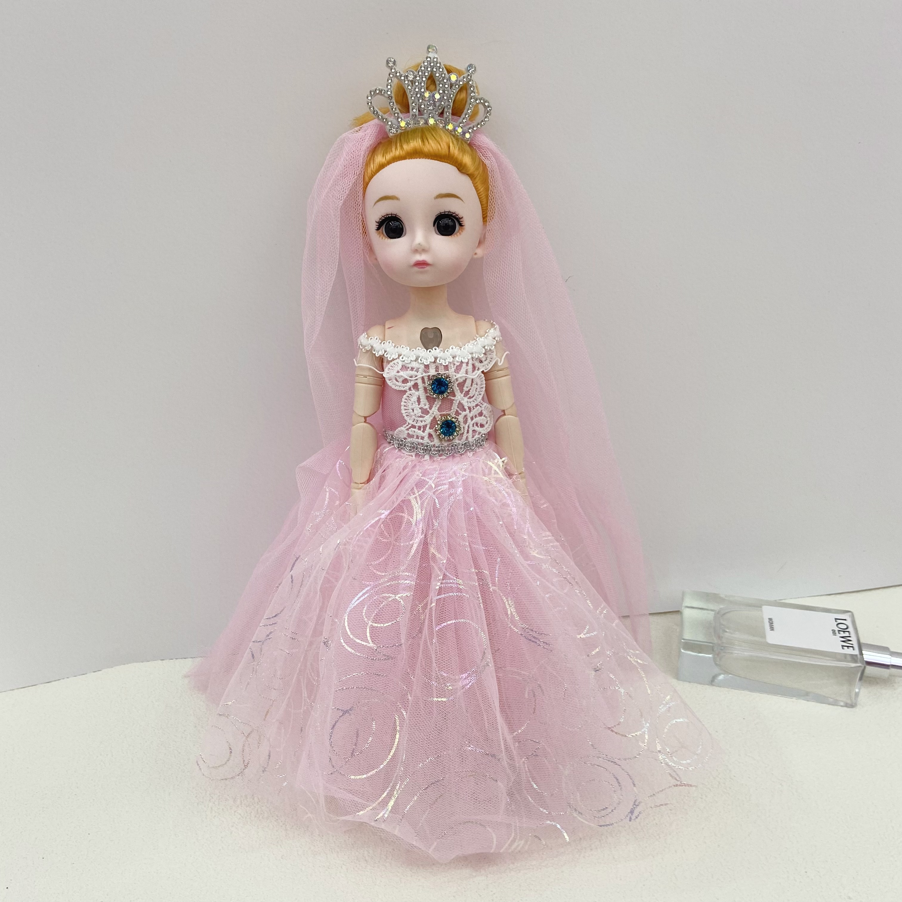 A 30CM rubber ball wedding dress Barbie with music and lights Specification image