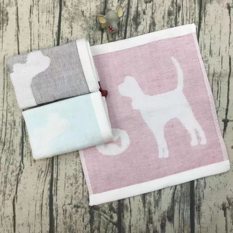 All-cotton square towels, gauze, untwisted children's face towels, cartoon square towels, 25*25cm, small towels for kindergartens details Picture